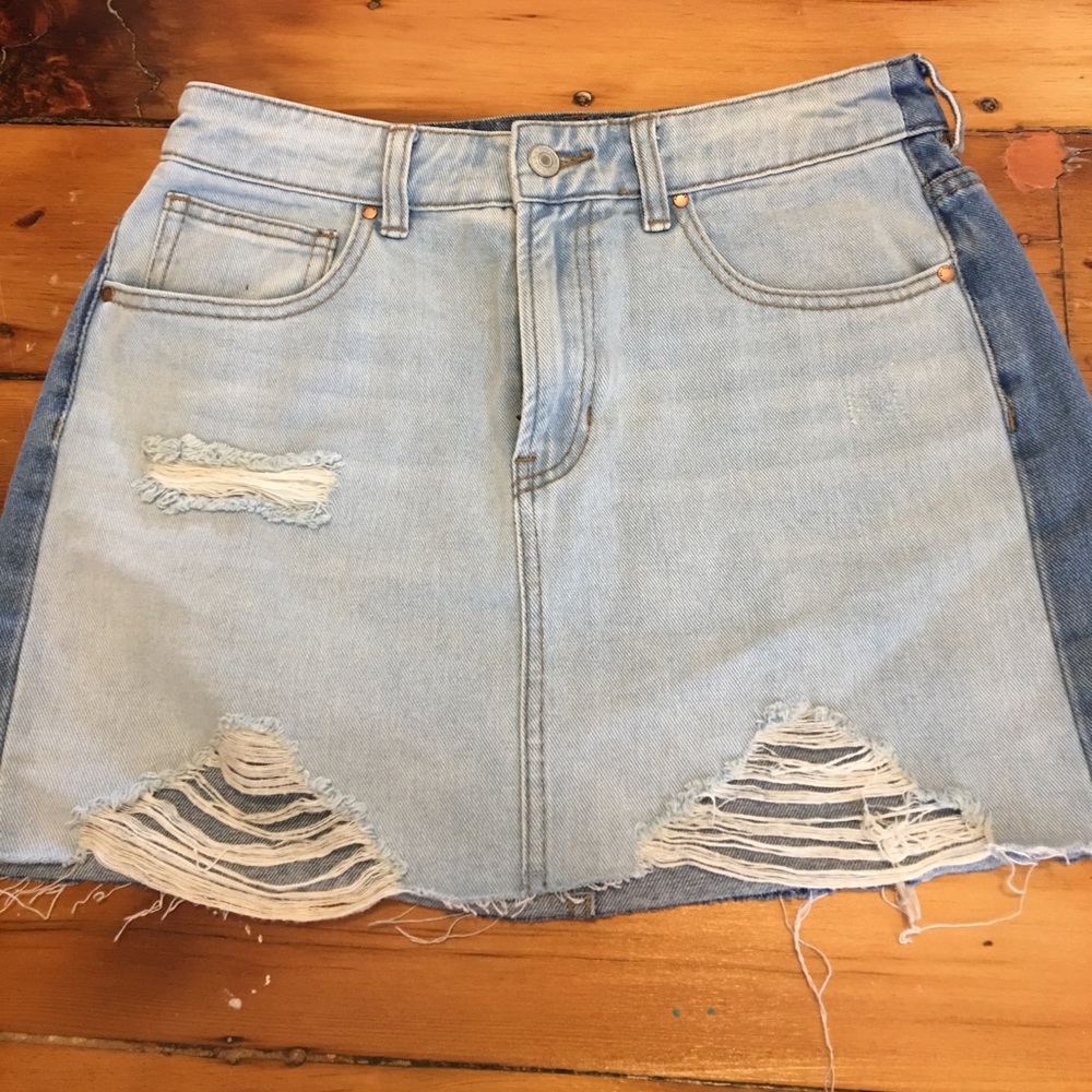 PAC Sun two toned jean skirt